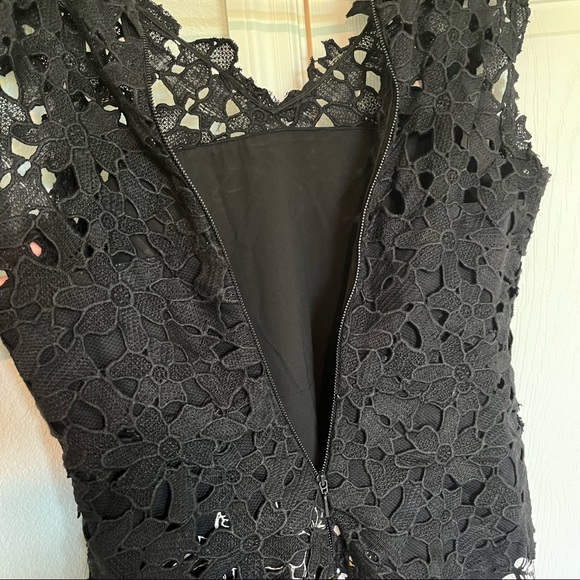 Elie Tahari Tinley floral- black lace dress size 6 - Picture 7 of 13